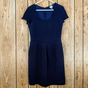 Armani Collezioni Blue & Black Chevron Dress